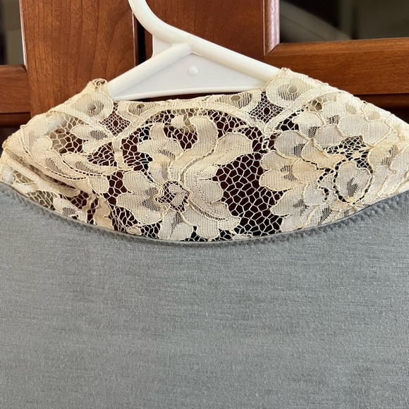 Light blue and lacy tie up Robert Rodriguez top - Picture 6 of 7